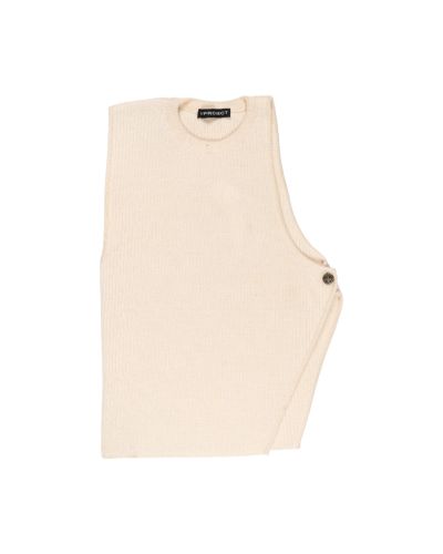 Y/Project button laced knitted vest sweater