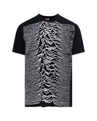 Supreme x Peter Saville Joy Division "Unknown Pleasures" waves black t-shirt