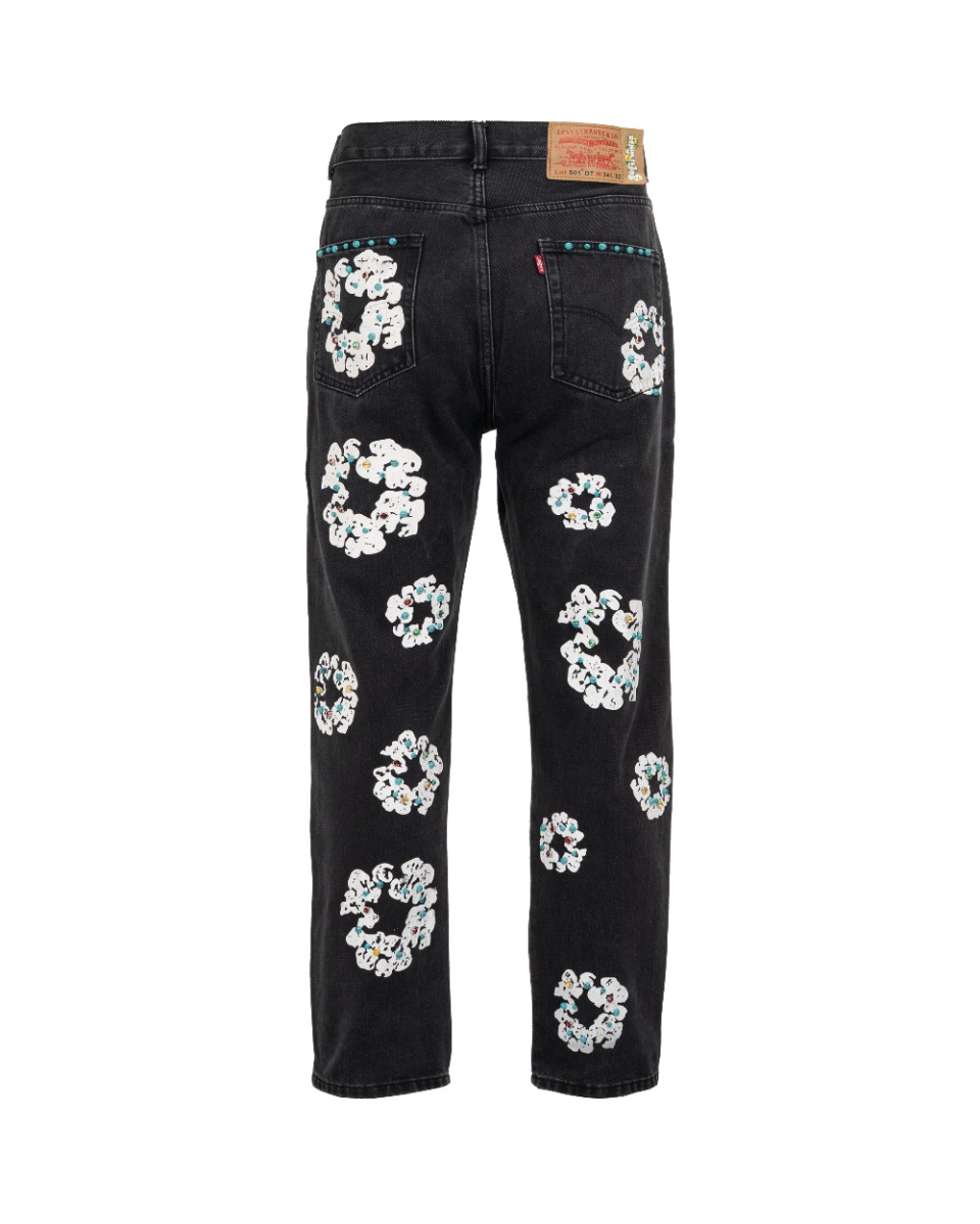 Denim Tears Wreath "Rhinestone 9pc" Levi's 501 denim pants thumbnail