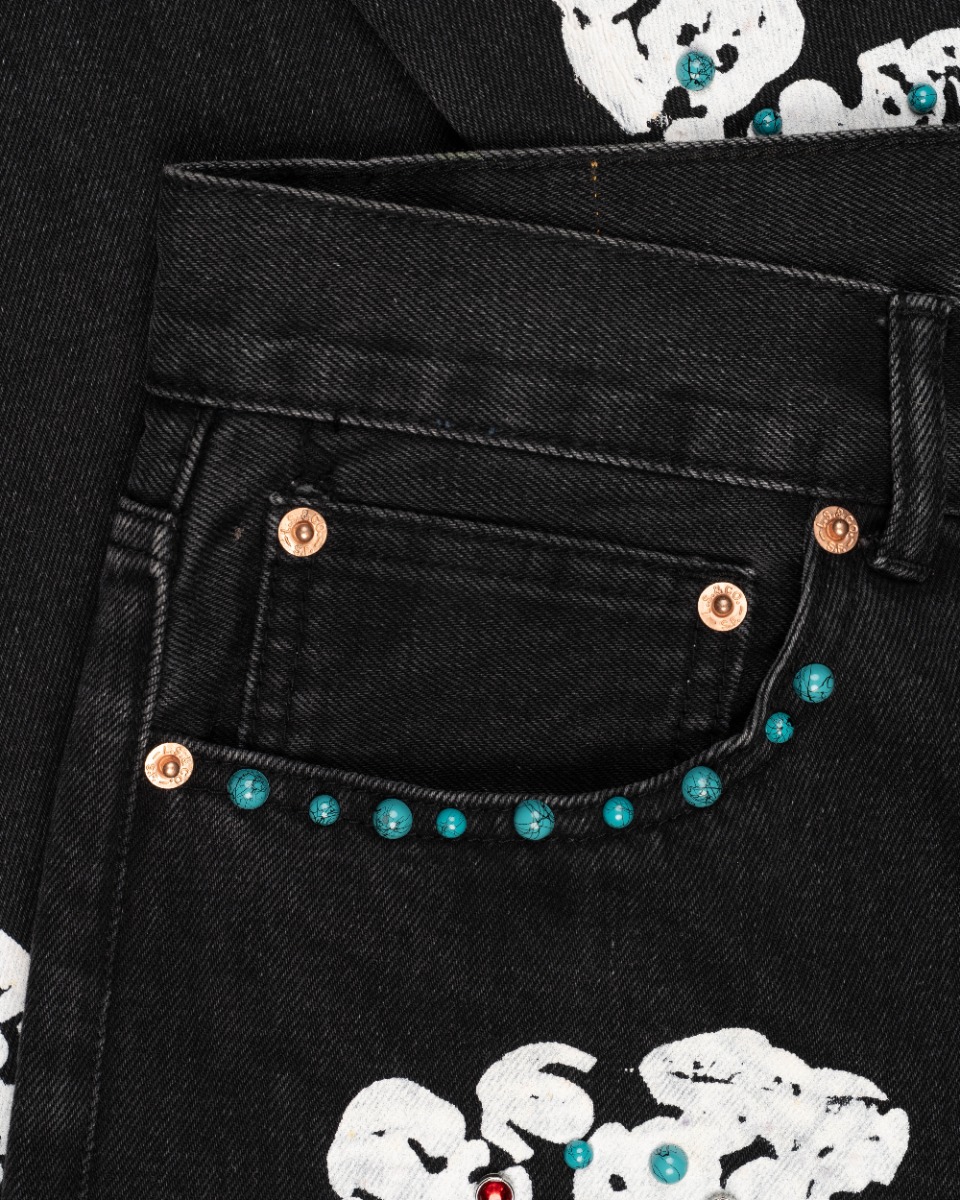 Denim Tears Wreath "Rhinestone 9pc" Levi's 501 denim pants thumbnail