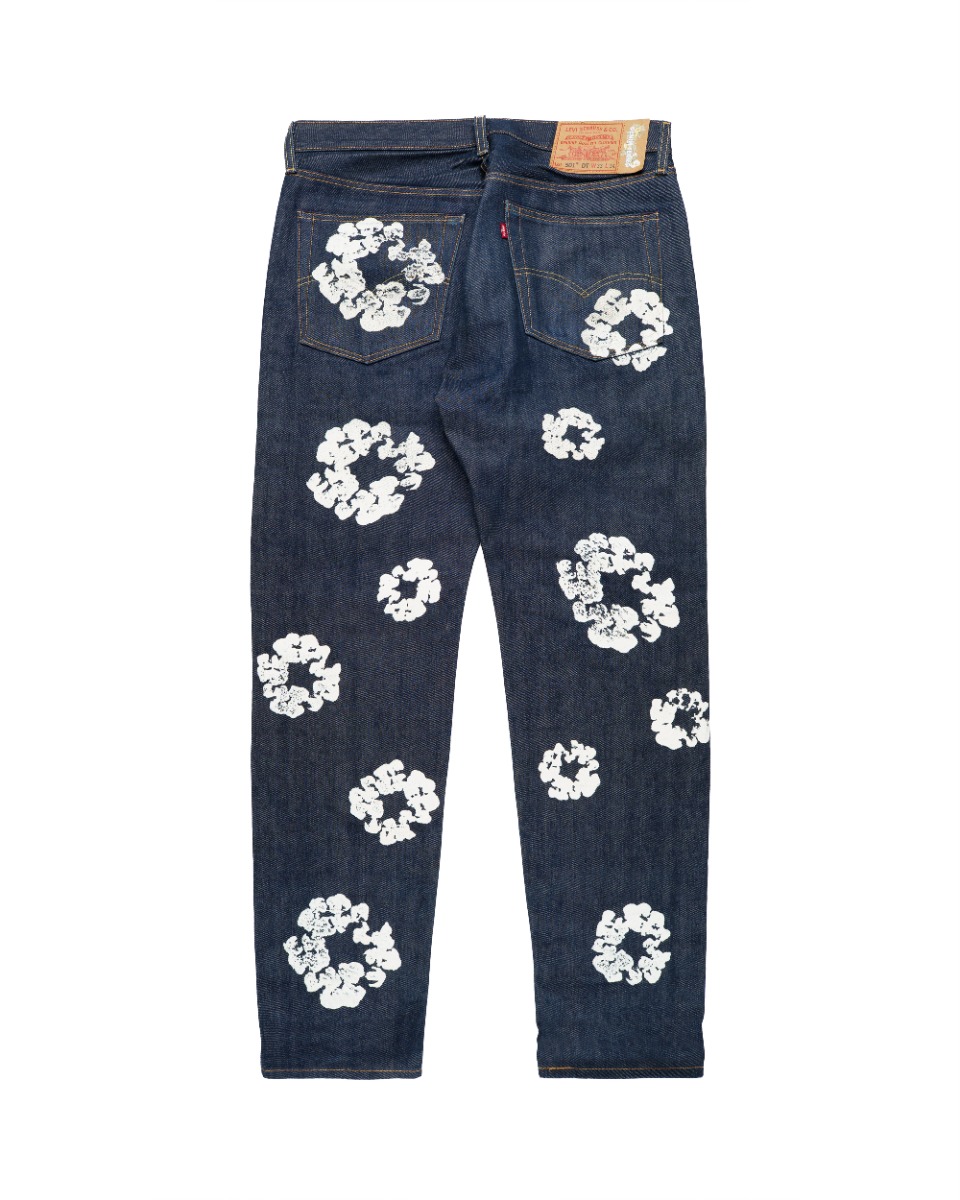 Denim Tears x Levi's wreath-print selvedge jeans thumbnail