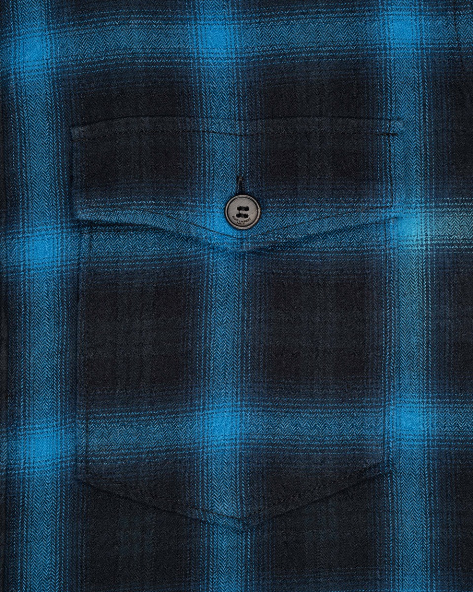 Saint Laurent flannel checkered button-up shirt thumbnail