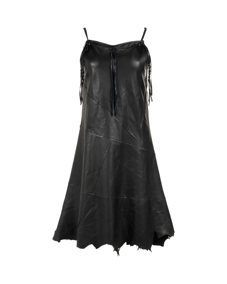 Diesel asymmetric hem mini black dress thumbnail