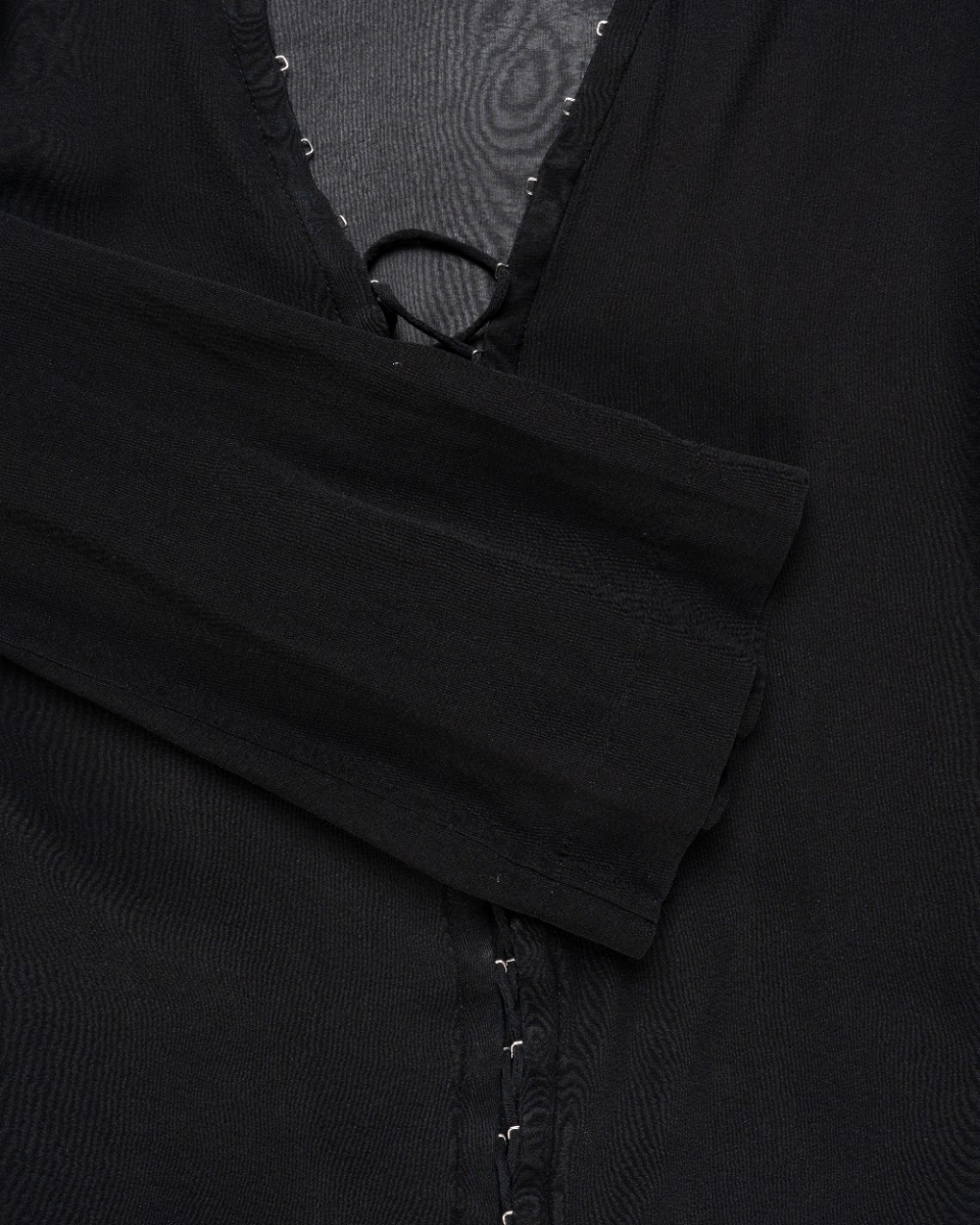 Dion Lee semi-sheer mesh laced top thumbnail