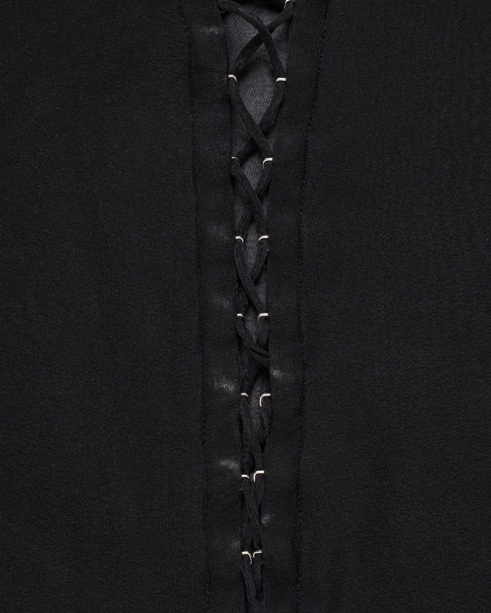 Dion Lee semi-sheer mesh laced top thumbnail