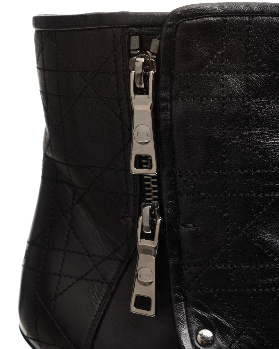 Dior Guetre Cannage ankle heel boots thumbnail