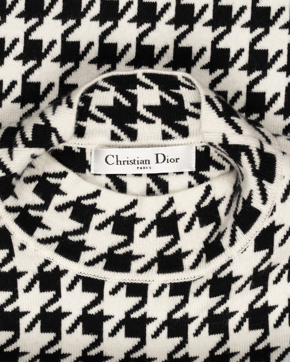 Christian Dior Houndstooth jacquard mini dress thumbnail