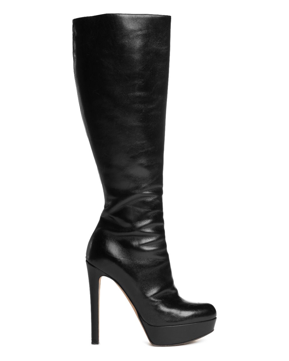 Dior Miss Dior knee high black boots thumbnail