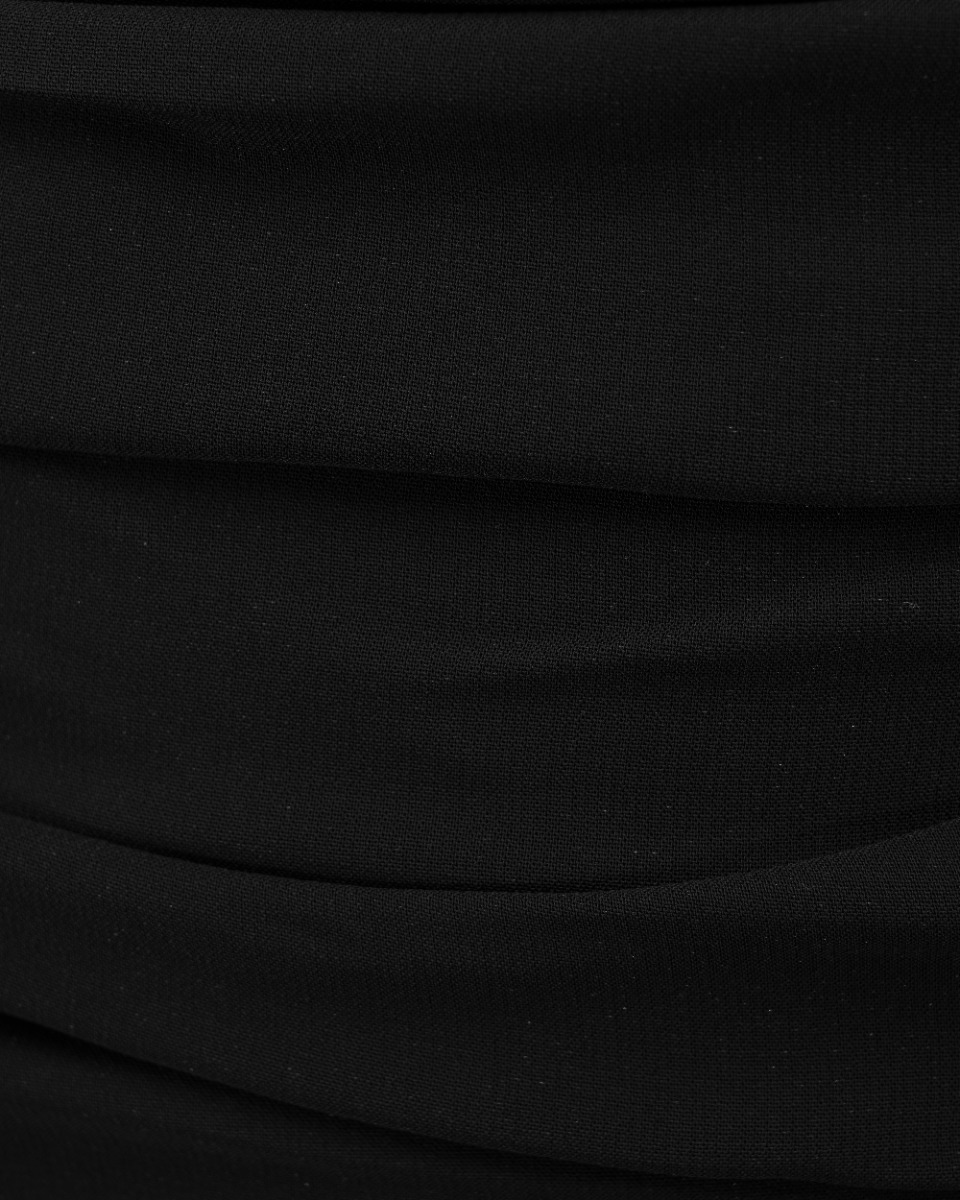 Dolce&Gabbana black draped long sleeve dress thumbnail