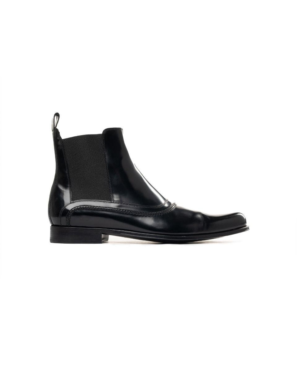 Dolce&Gabbana Chelsea black leather ankle boots thumbnail