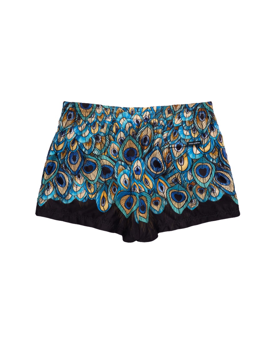 Dolce&Gabbana peacock feather swimming shorts thumbnail