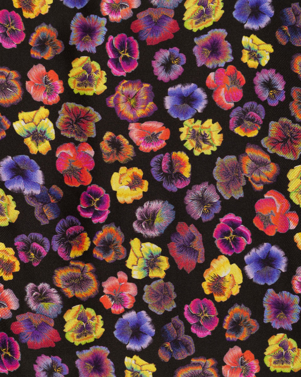 Dries Van Noten Floral-appliqué silk dress thumbnail