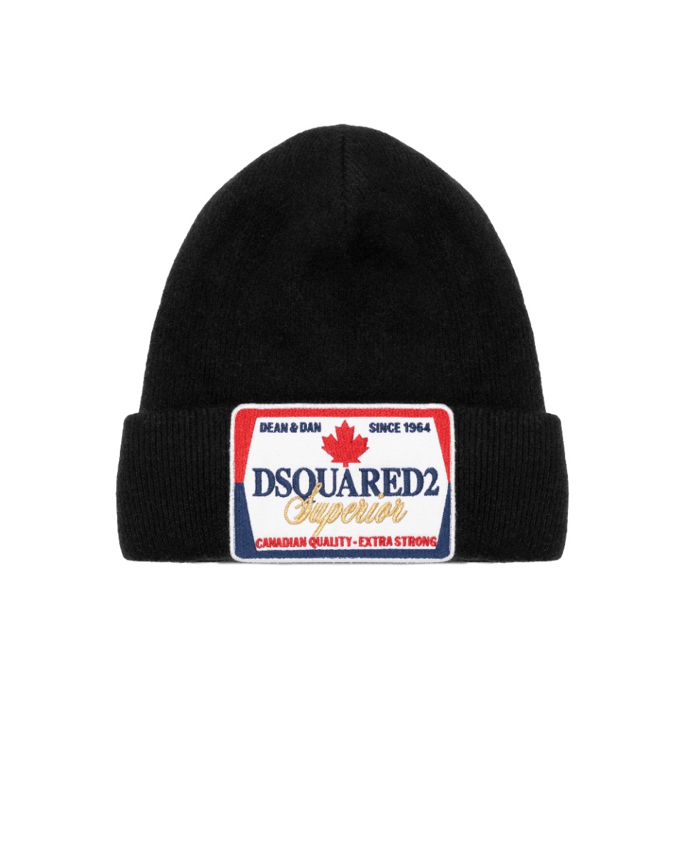 Dsquared2 "Superior" wollen black beanie thumbnail