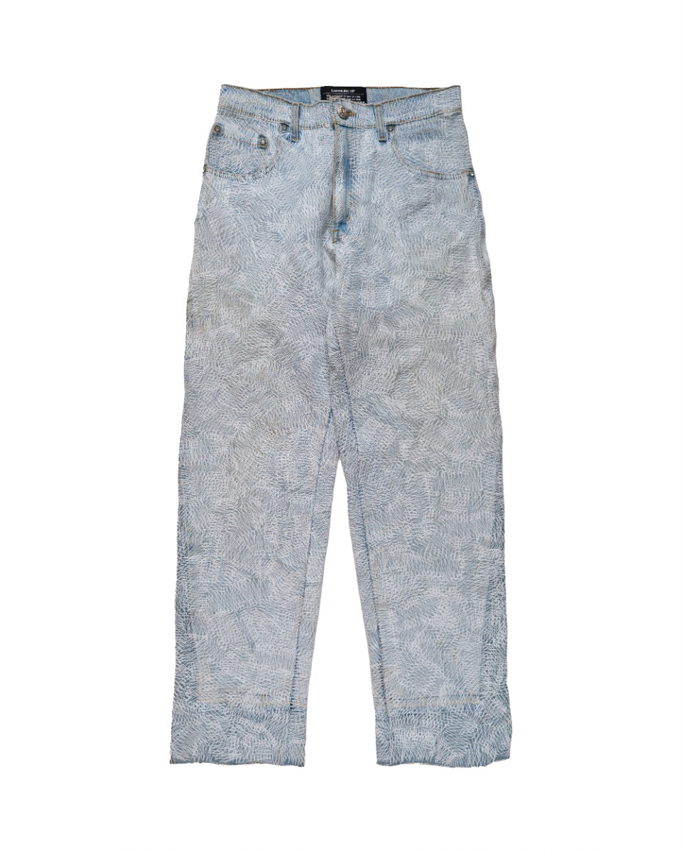 EARTHLING VIP Circus Stitch blue denim pants thumbnail