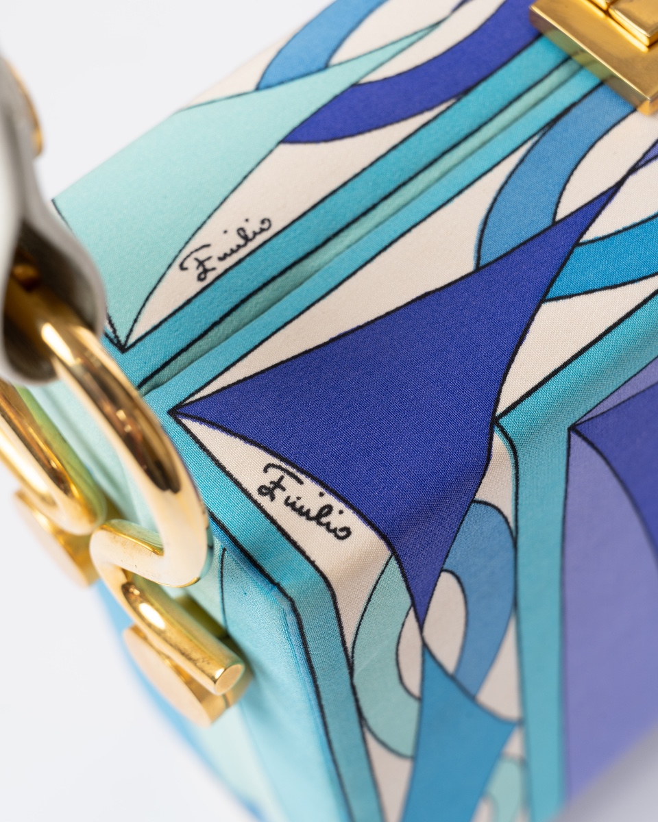 Emilio Pucci Geometric abstract silk box handbag thumbnail
