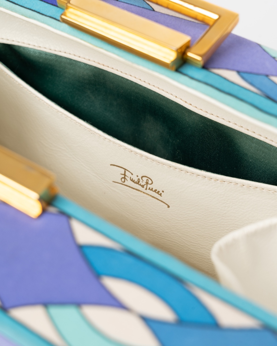 Emilio Pucci Geometric abstract silk box handbag thumbnail