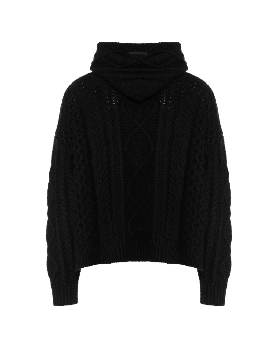 Fear of God ESSENTIALS cable knit hoodie thumbnail