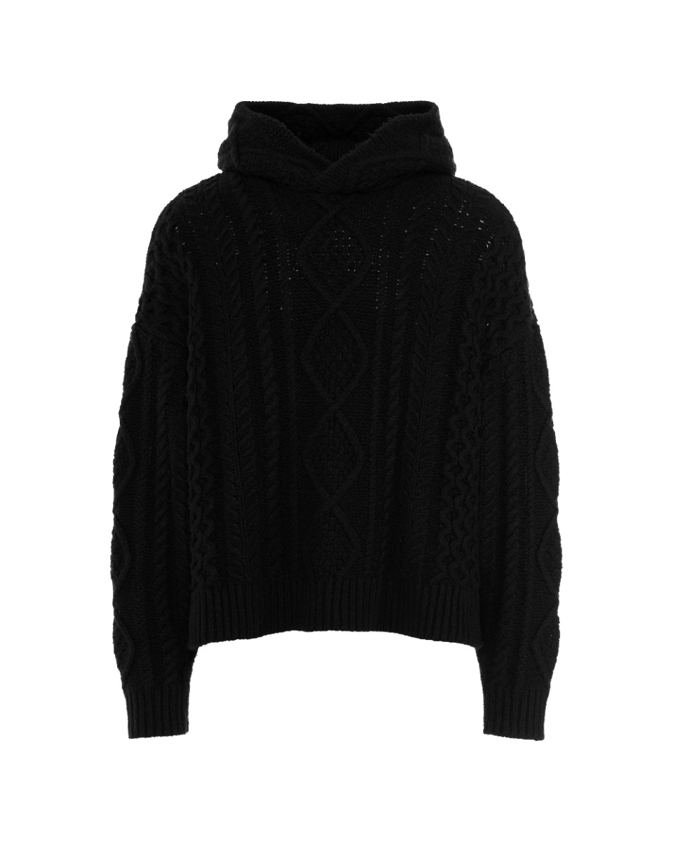 Fear of God ESSENTIALS cable knit hoodie thumbnail