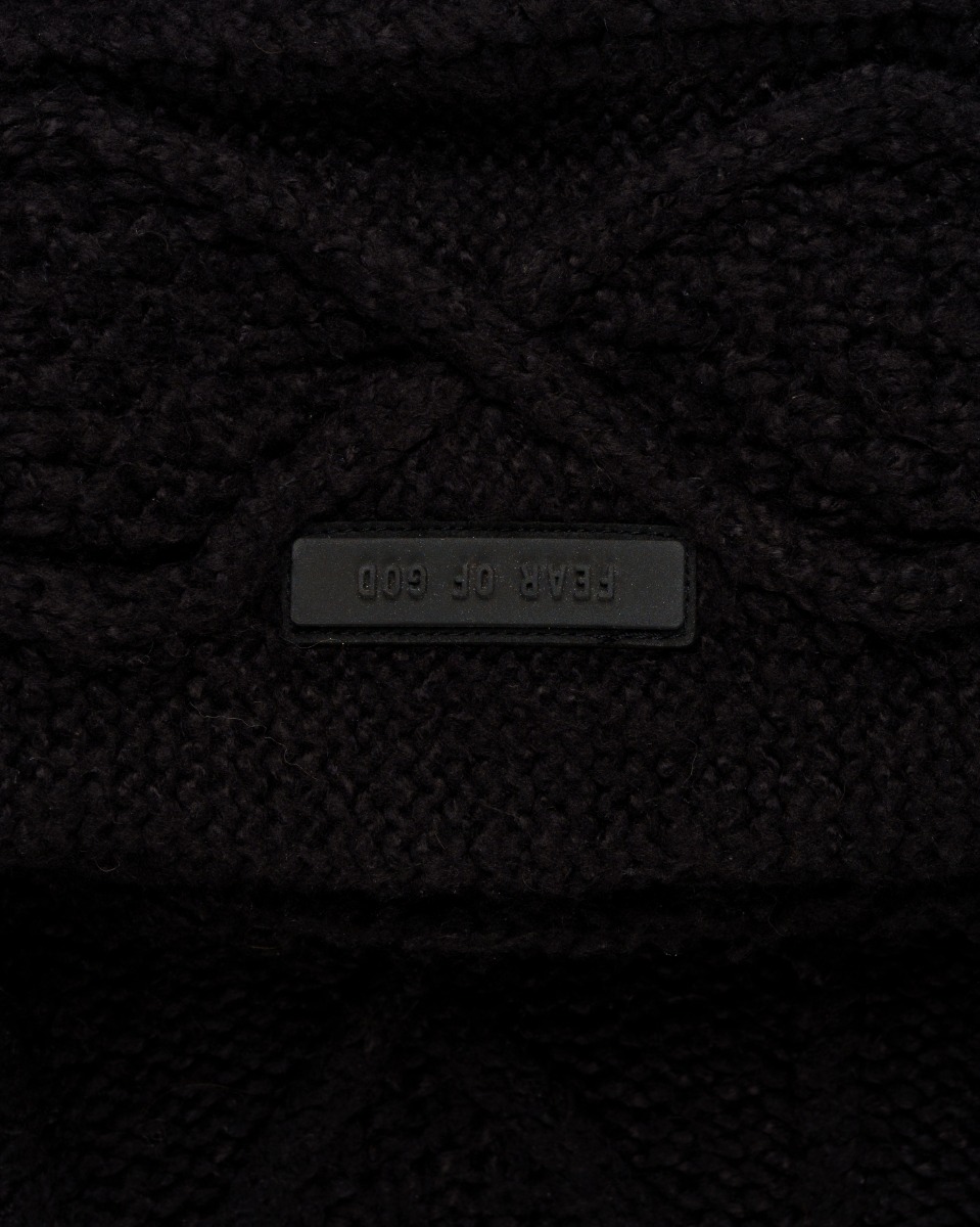 Fear of God ESSENTIALS cable knit hoodie thumbnail
