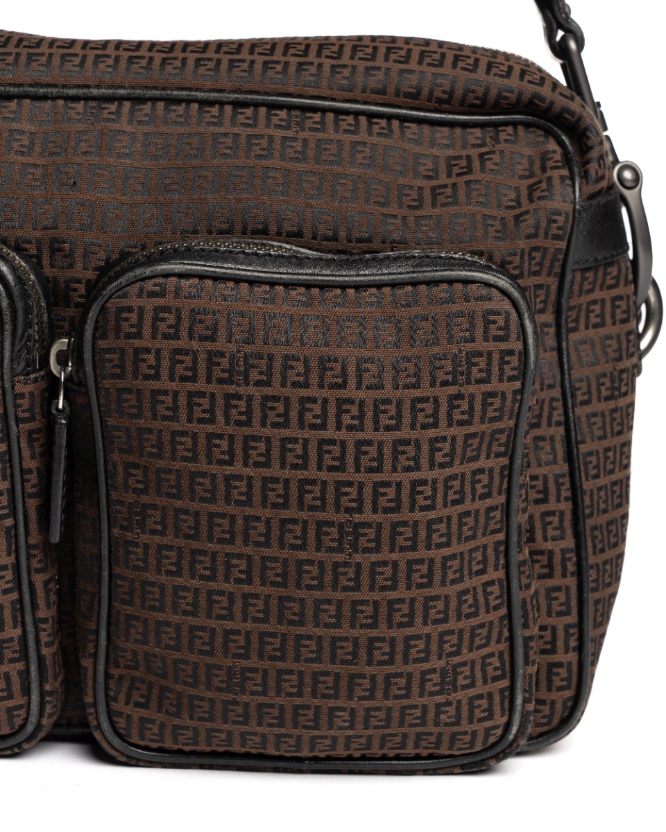 Fendi "FF" monogram Messenger brown crossbody bag thumbnail