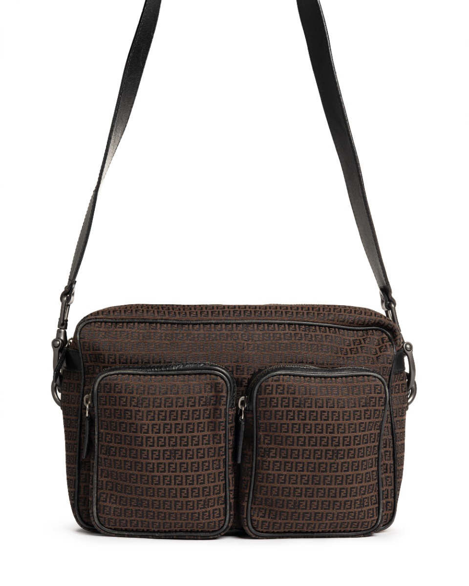 Fendi "FF" monogram Messenger brown crossbody bag thumbnail