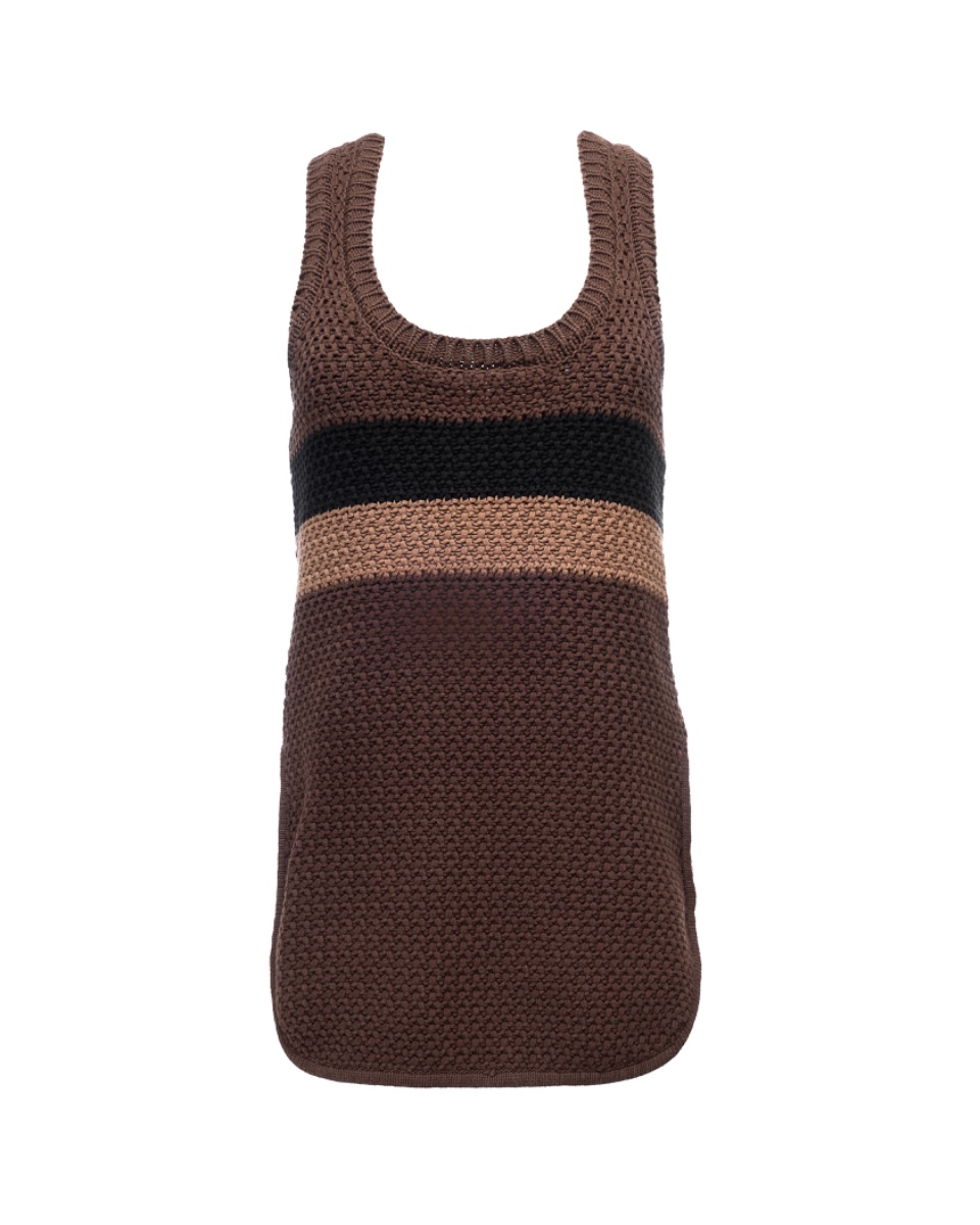 Fendi knitted brown pullover vest thumbnail