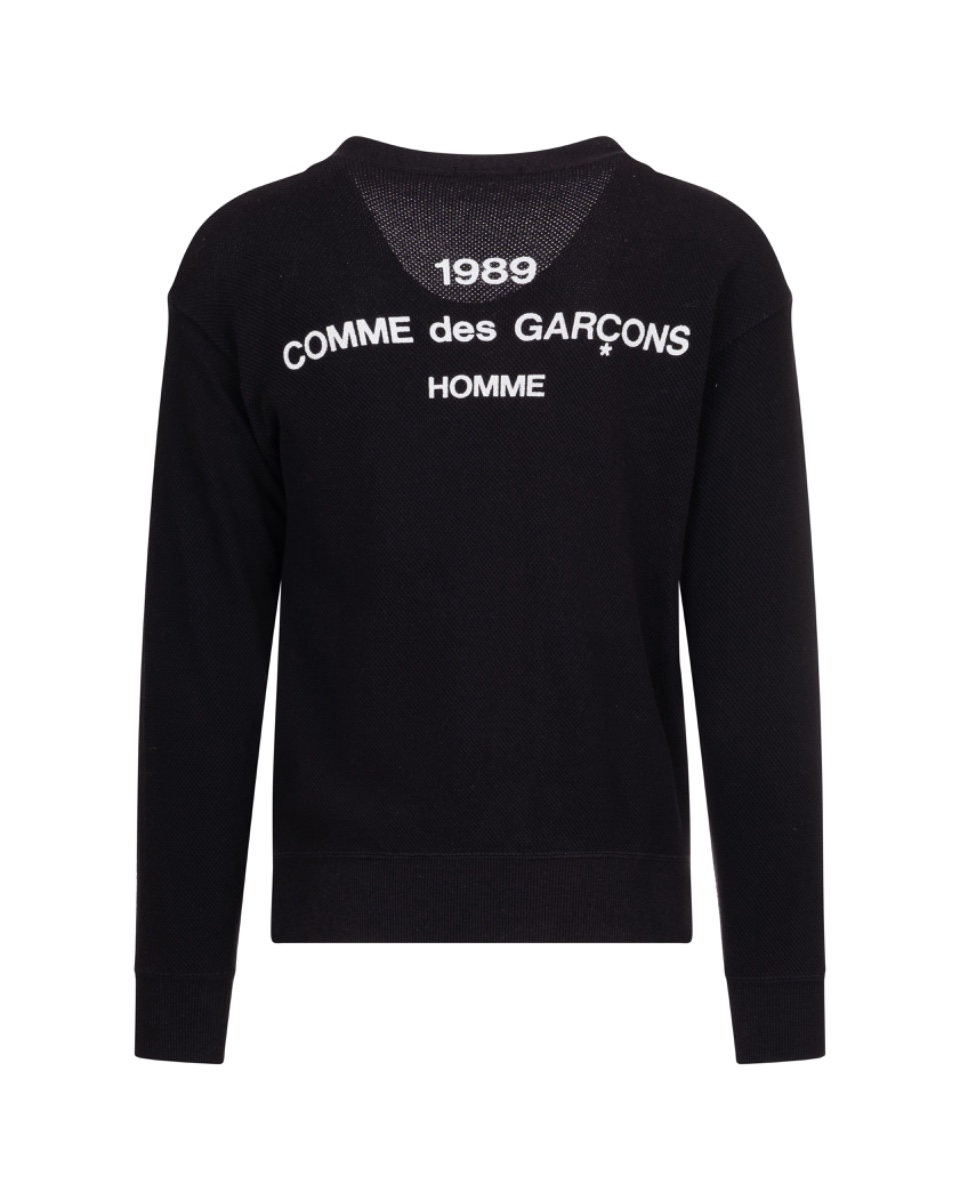 COMME des GARÇONS Homme 1989 black knitted cardigan thumbnail