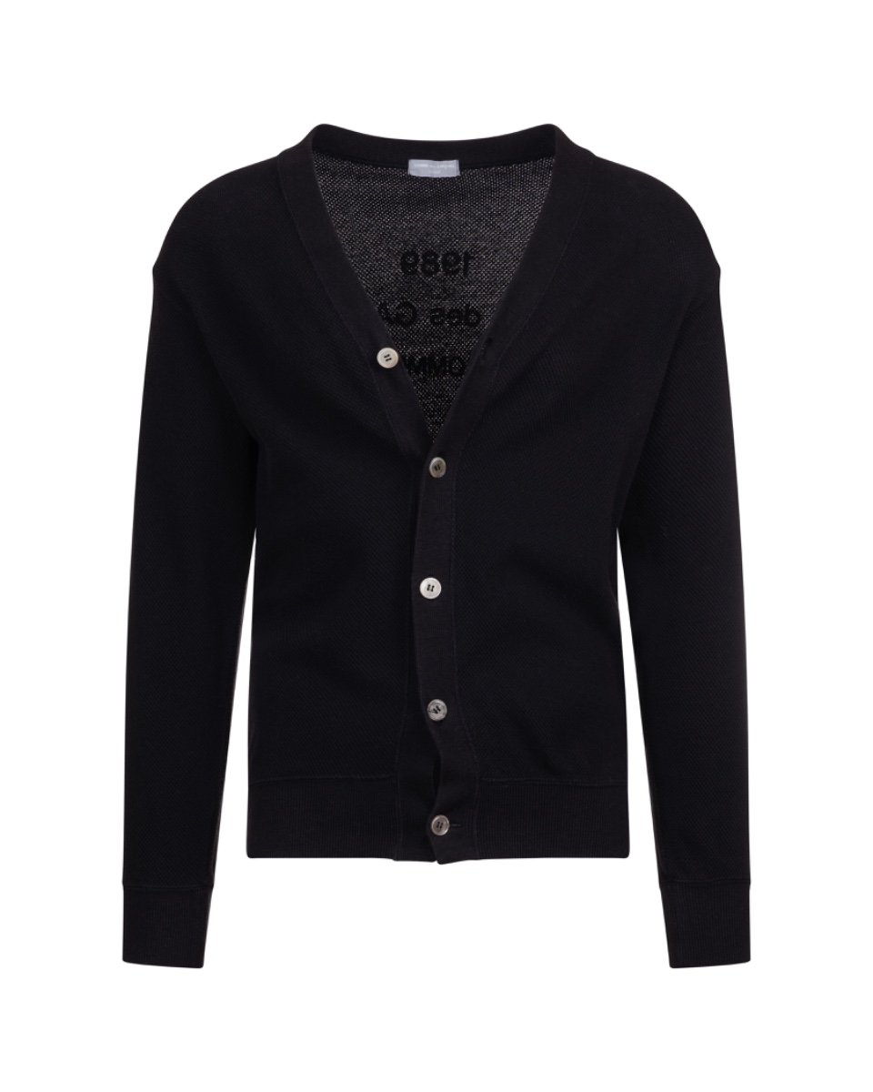 COMME des GARÇONS Homme 1989 black knitted cardigan thumbnail