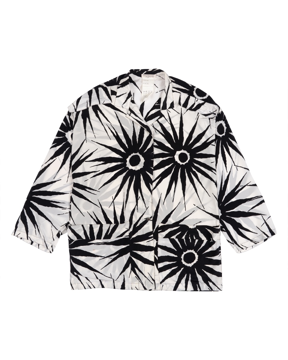 Gianni Versace abstract floral button-up shirt thumbnail
