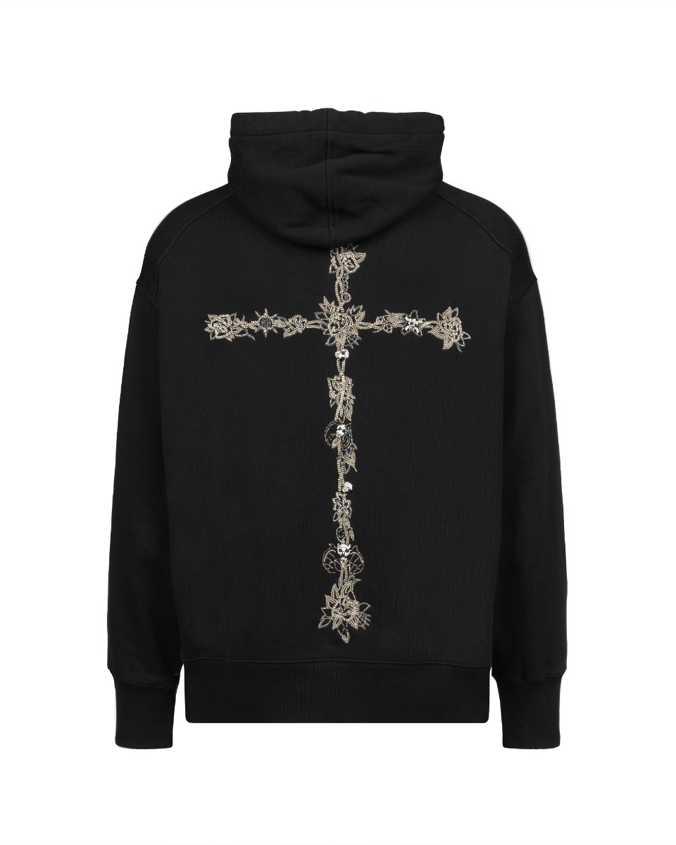 Givenchy chandalier and pearls embroidered hoodie thumbnail