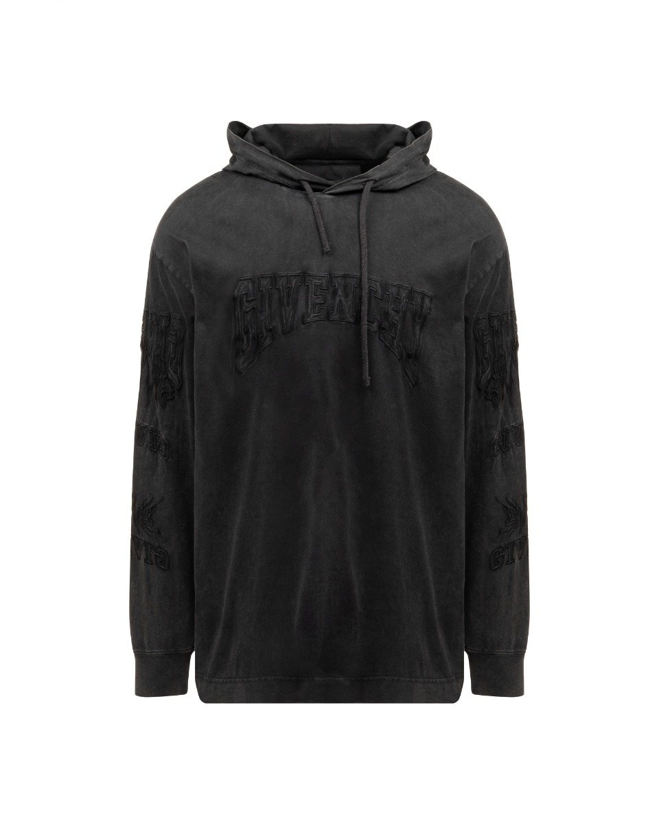 Givenchy logo-embroidery faded hoodie thumbnail