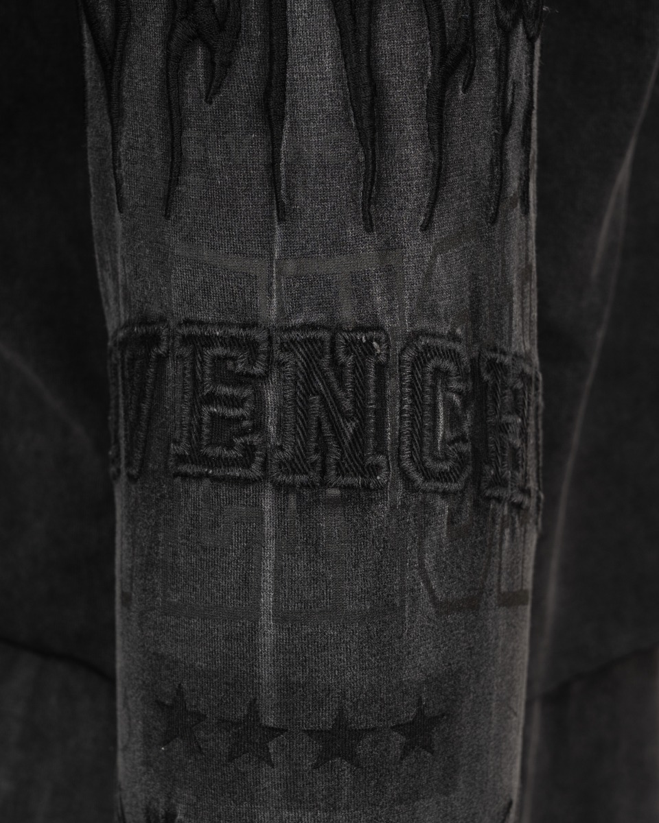 Givenchy multi-layered washed grey hoodie thumbnail