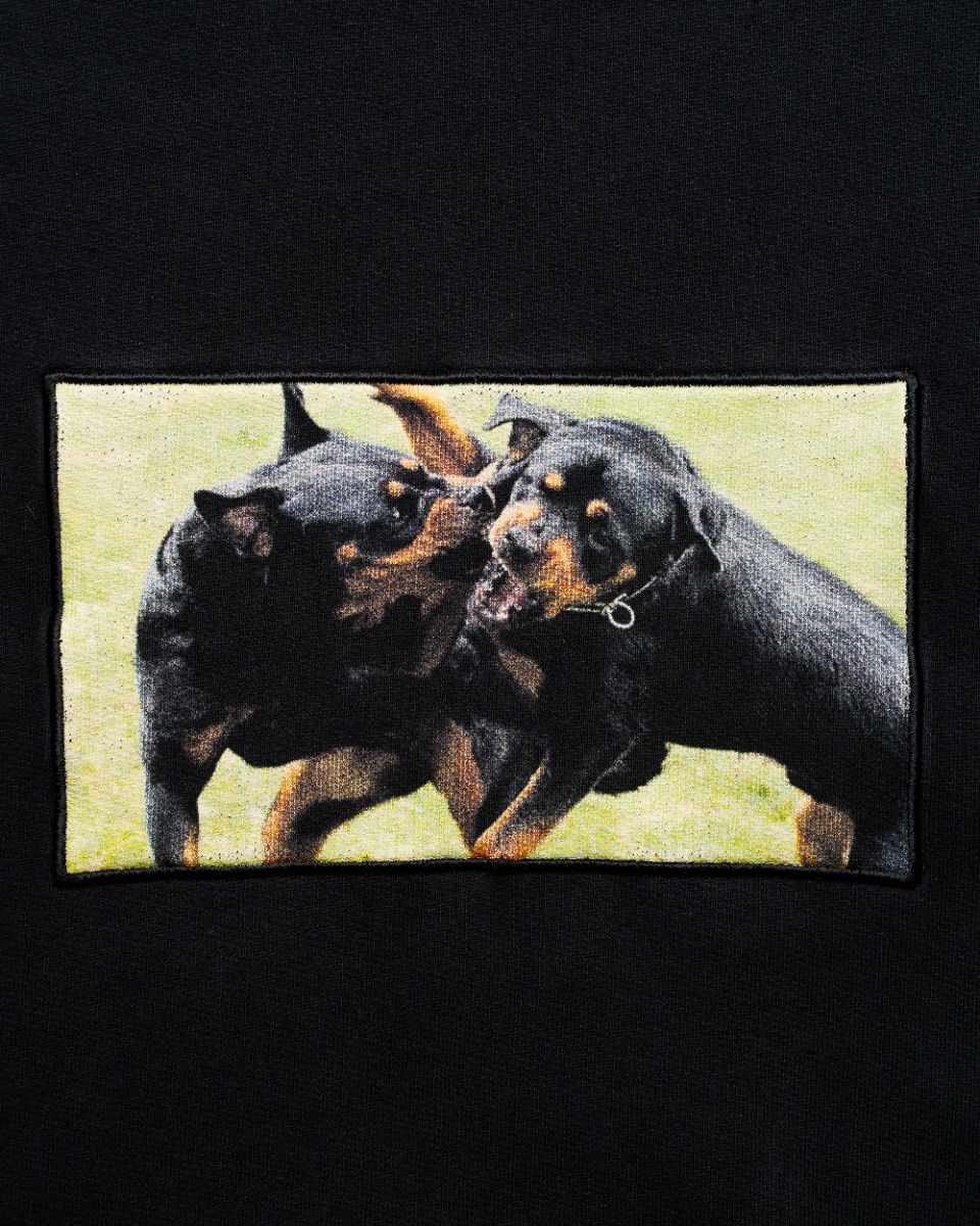 Givenchy Rottweiler embroidery black crewneck sweatshirt thumbnail