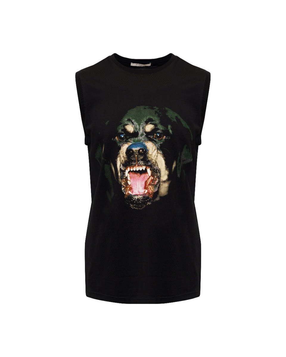 Givenchy Rottweiler printed black tank top thumbnail