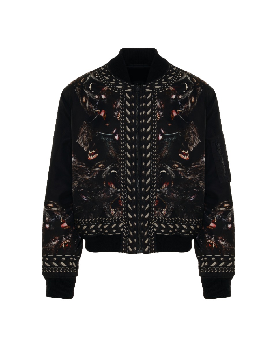 Givenchy Screaming Monkeys all-over print bomber jacket thumbnail