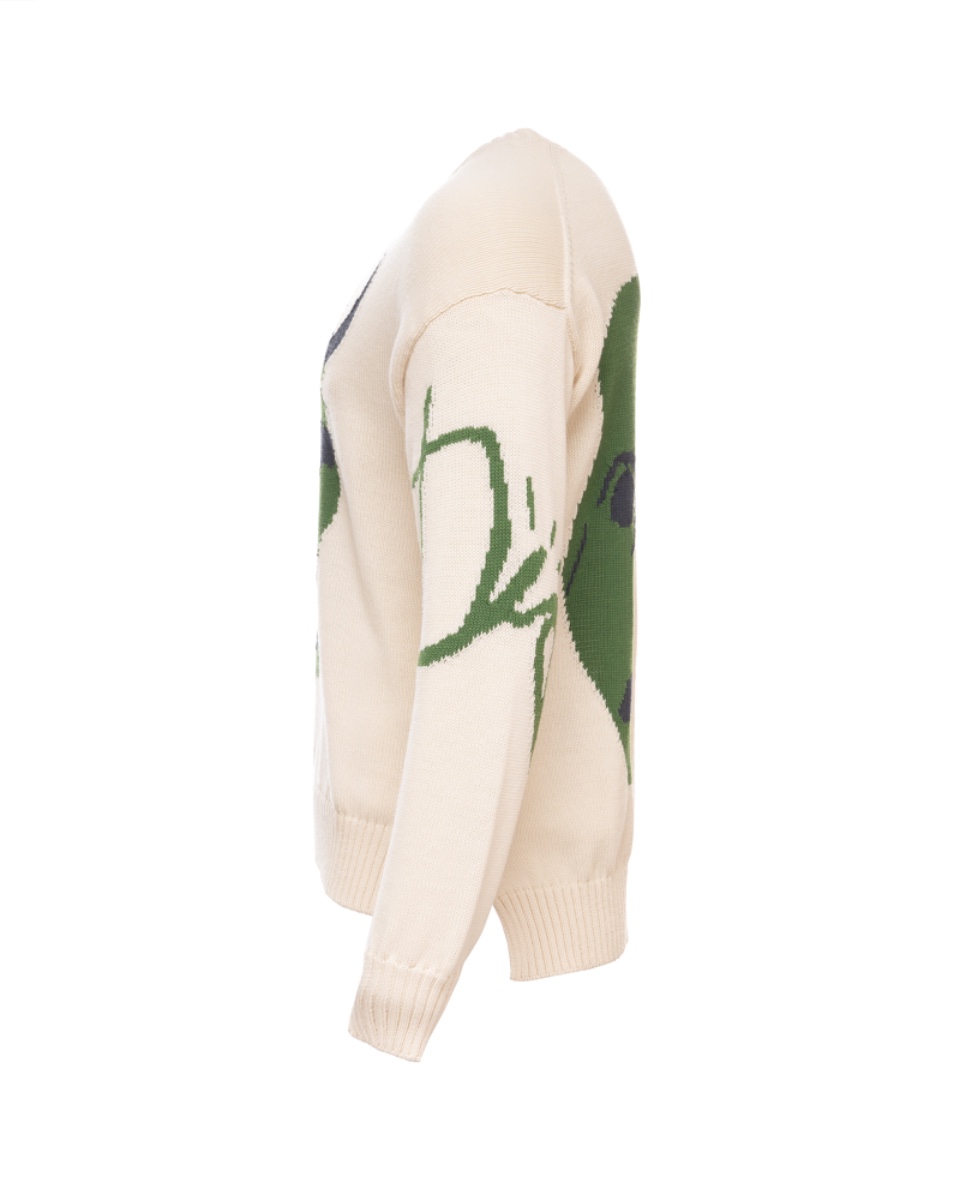 Dior x Cactus Jack cream white oversized sweater thumbnail