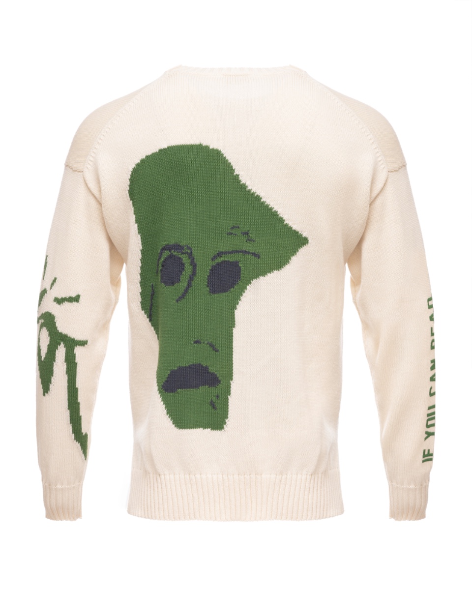 Dior x Cactus Jack cream white oversized sweater thumbnail