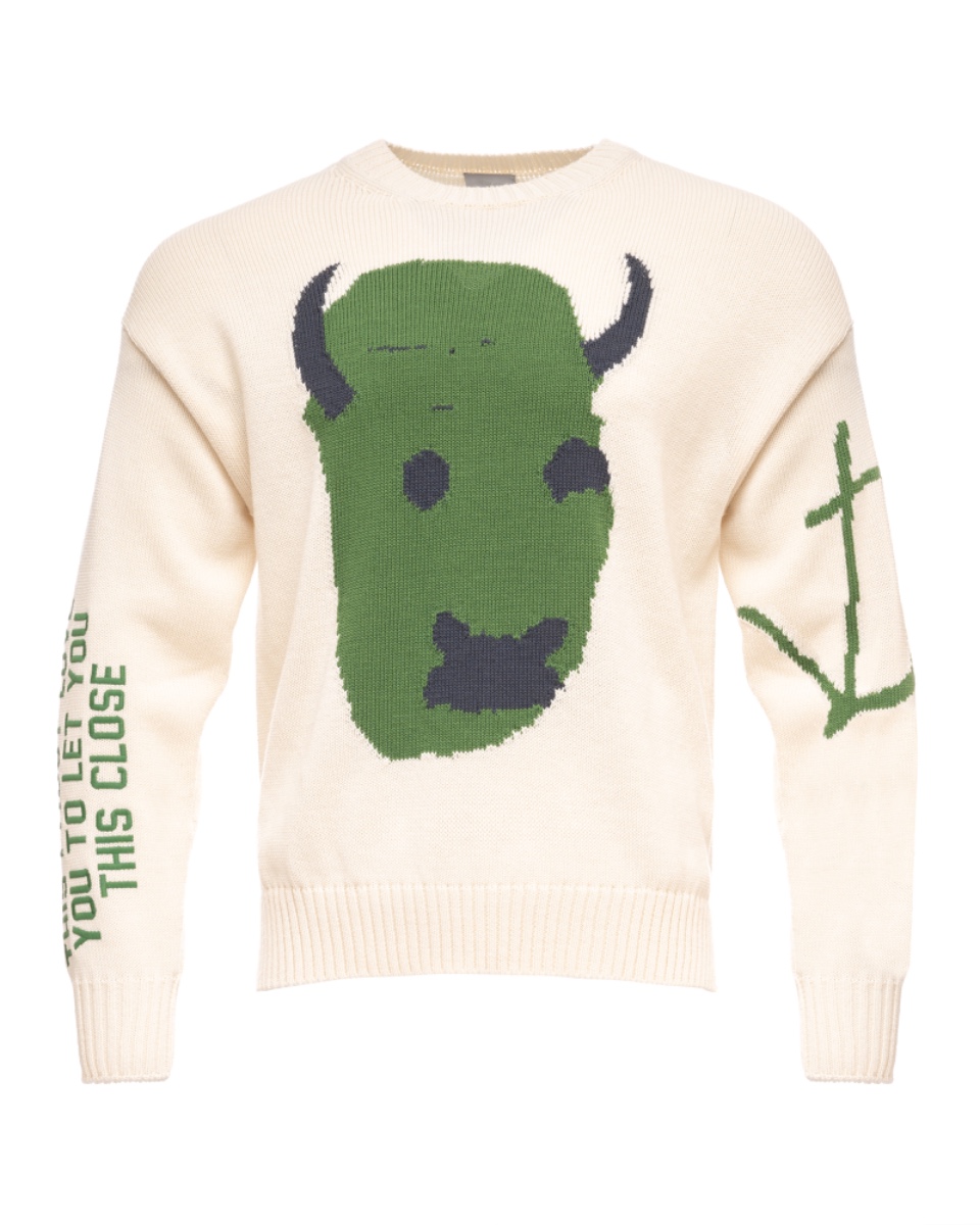 Dior x Cactus Jack cream white oversized sweater thumbnail