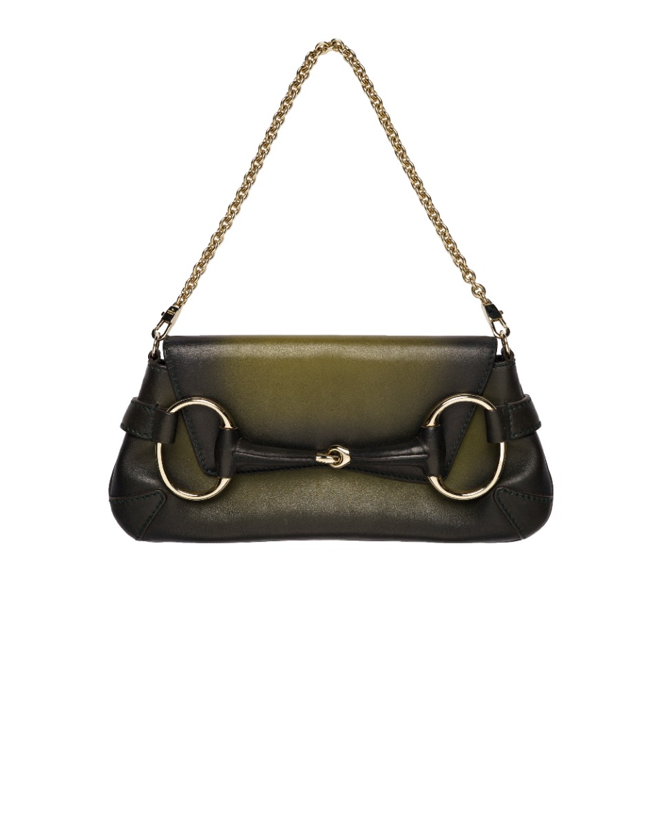 Gucci 1955 Horsebit gradient green clutch bag thumbnail