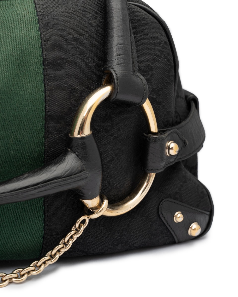 Gucci 1955 Horsebit web stripe shoulder bag thumbnail