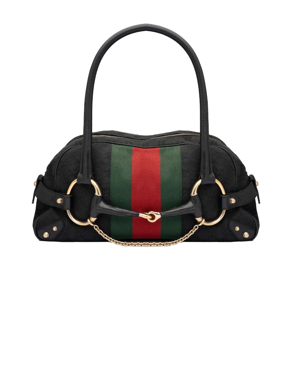 Gucci 1955 Horsebit web stripe shoulder bag thumbnail