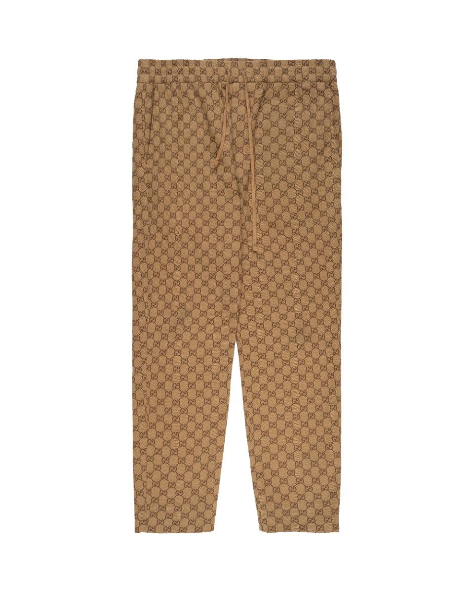 Gucci "GG" Camel monogram canvas sweat pants thumbnail