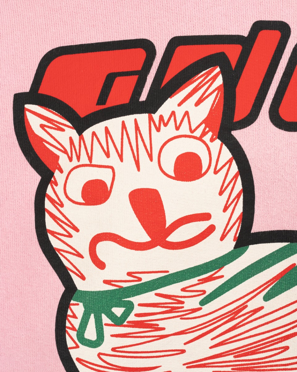 Gucci cat embroidery logo crewneck sweatshirt thumbnail