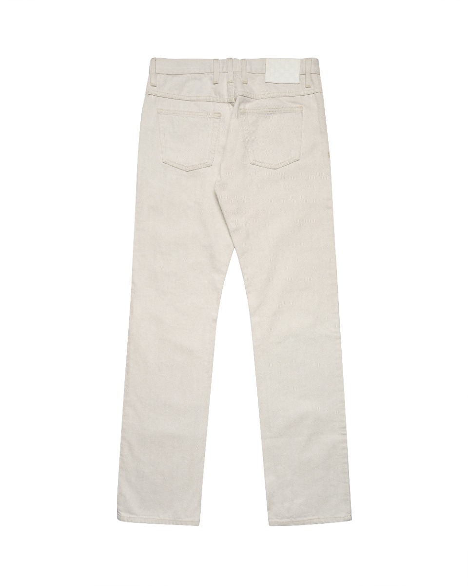 Gucci garment-dyed off-white denim pants thumbnail