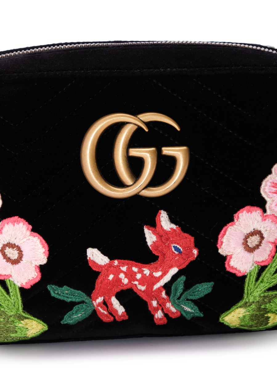 Gucci GG Marmont Bambi small velvet bag thumbnail