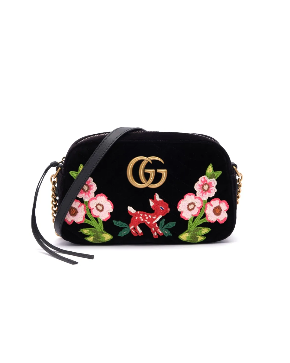 Gucci GG Marmont Bambi small velvet bag thumbnail