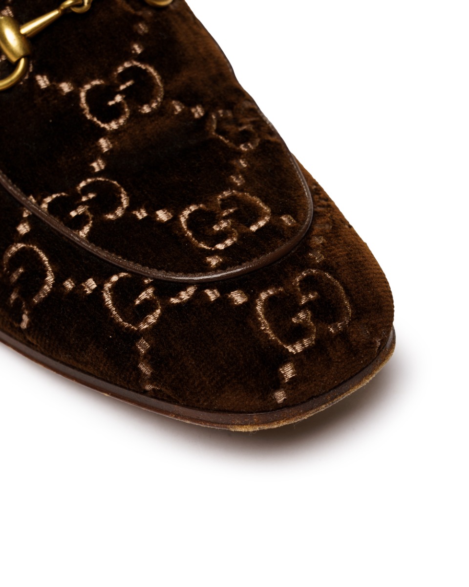 Gucci Jordaan Horsebit GG velvet monogram loafers thumbnail
