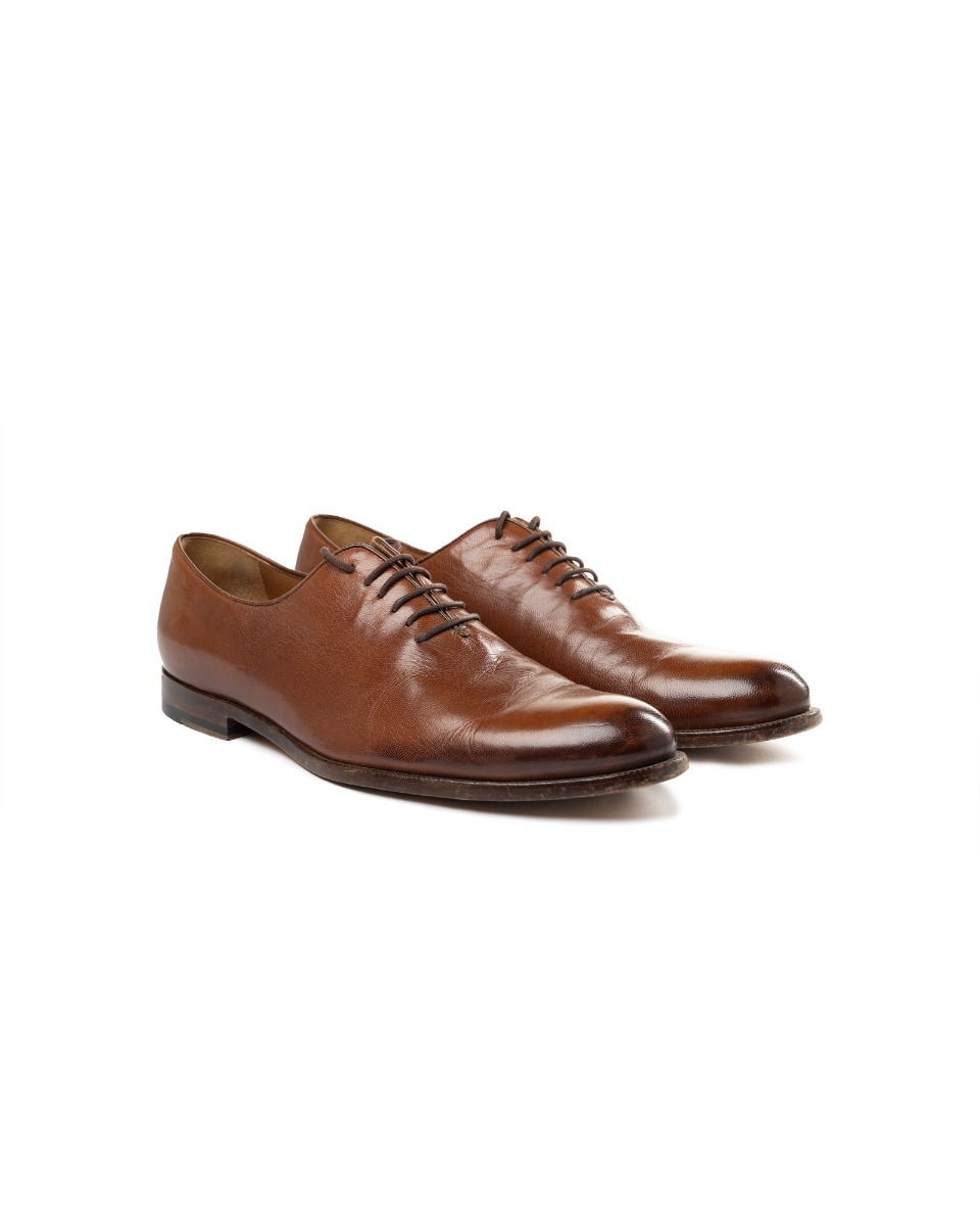 Gucci Oxford brown leather lace-up derby thumbnail