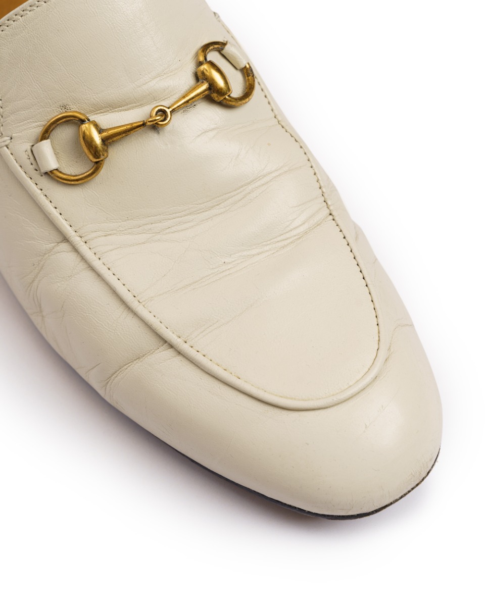 Gucci Princetown white leather mules thumbnail