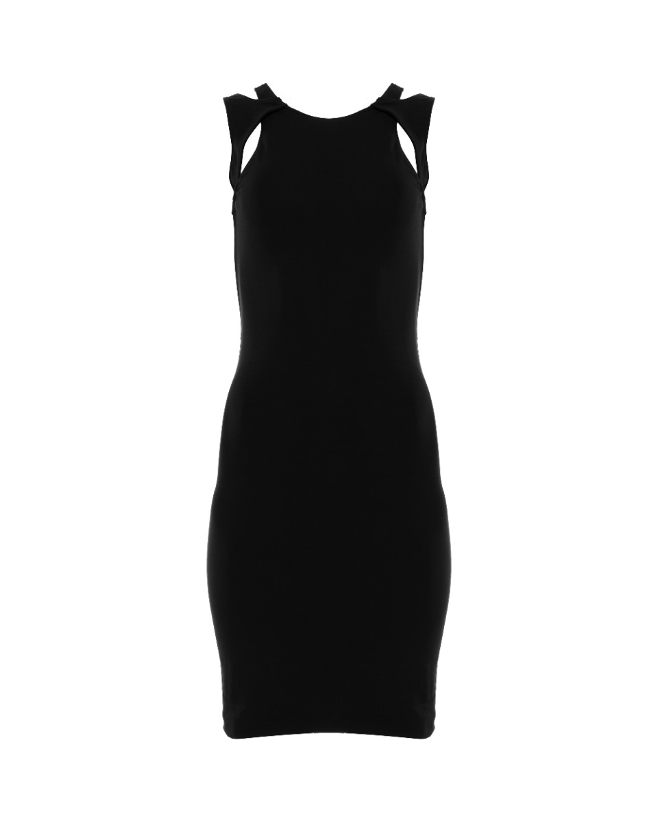 Gucci shoulder cut-out black mini dress thumbnail